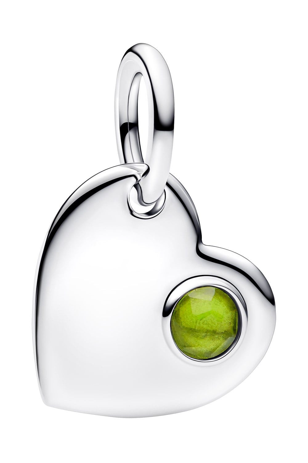 Pandora Charm-Einhänger Silber Charm-August Hellgrüner Stein