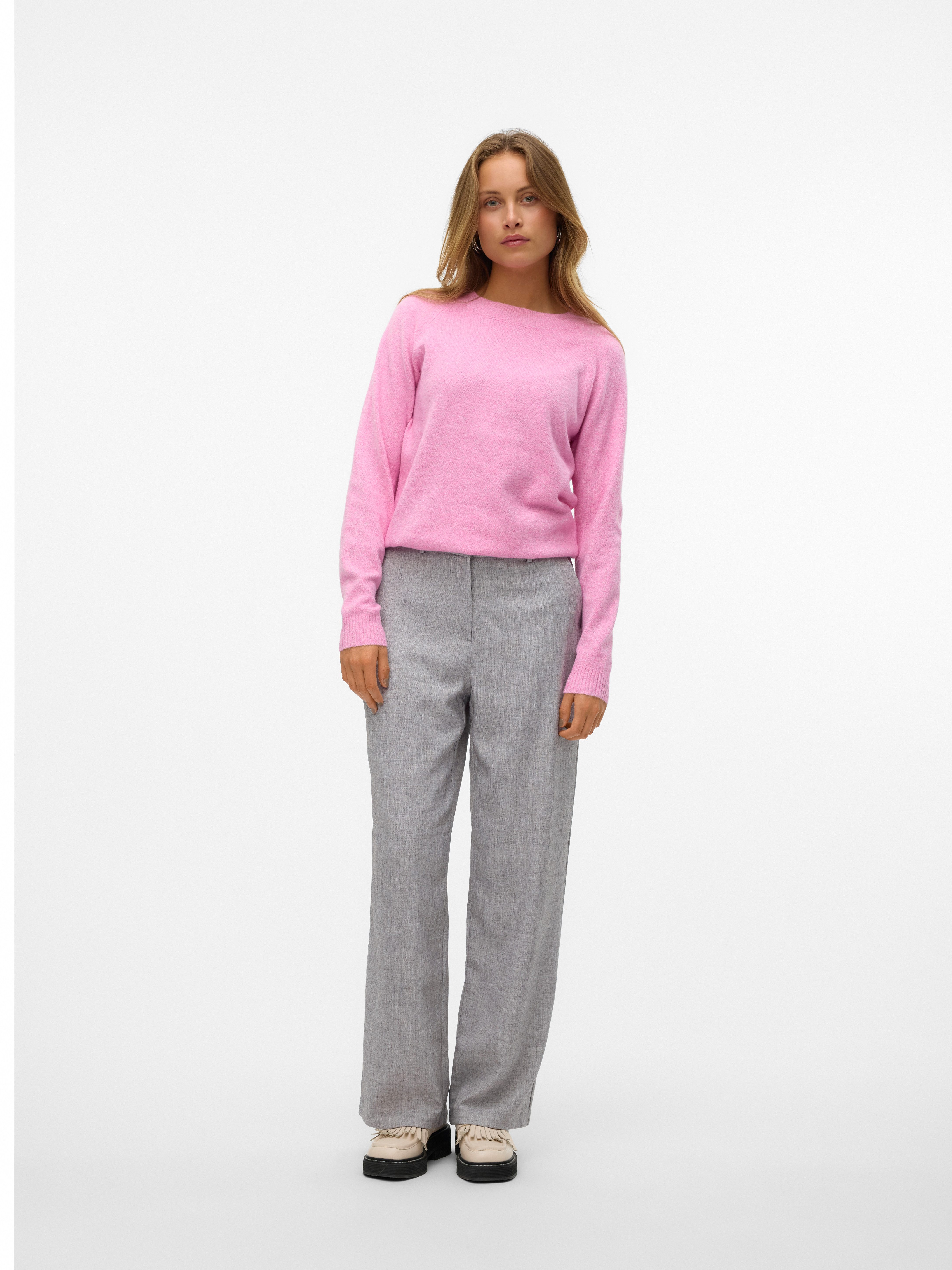 Vero Moda Rundhalspullover VMDOFFY LS O-NECK BLOUSE GA NOOS Materialmix, regular fit – Bild 5 von 5