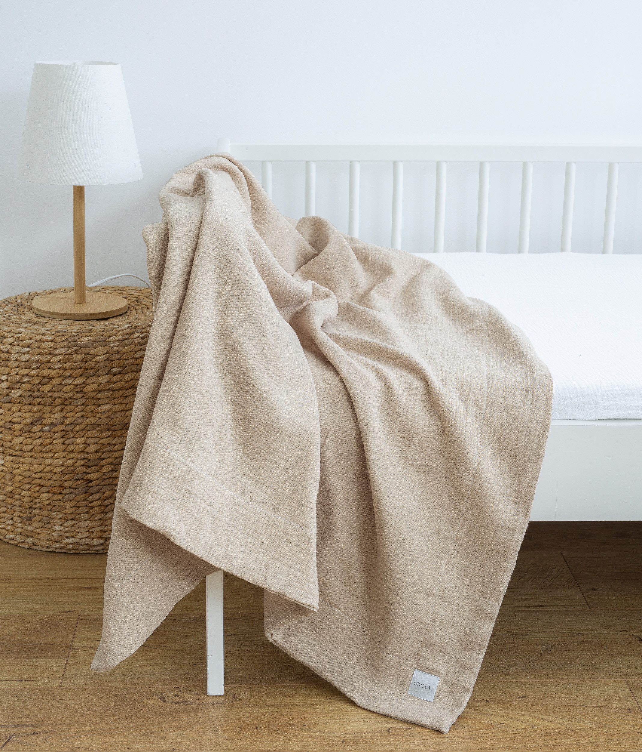 Wohndecke 2-LAGIGE Baumwolle dick MUSSELIN Decke günstig online kaufen