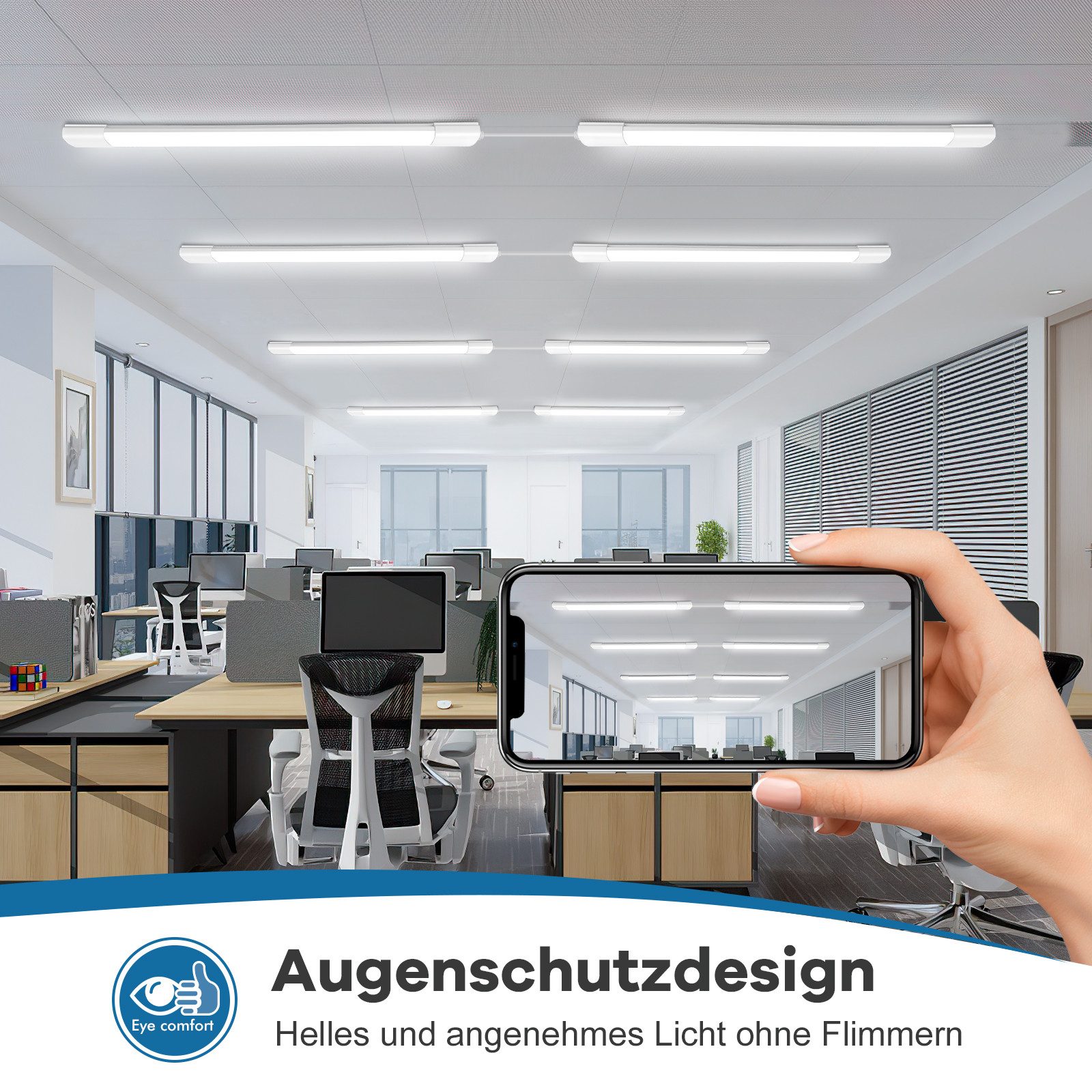 Oraymin Deckenleuchte Feuchtraumlampe LED 2200lm 20W günstig online kaufen