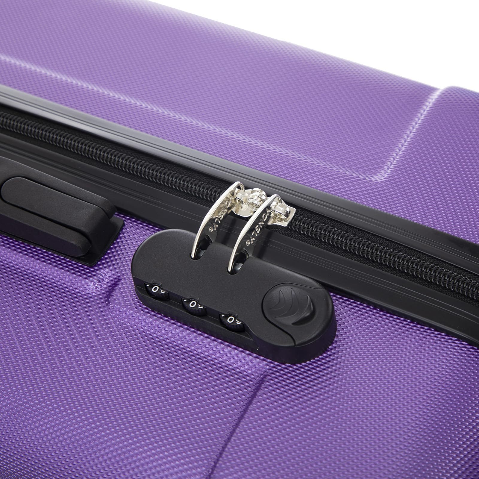 YONSLY Kofferset 4er Set, Reisekoffer Trolley mit 360° Rollen ABS-Hartschalen, 4 Rollen, (4 tlg., Sicherheitsschloss Weichem Gummigriff Handgepäck S/M/L/XL), Leichtes Gepäckset Trolley 4er Koffer Set, Reisekoffer