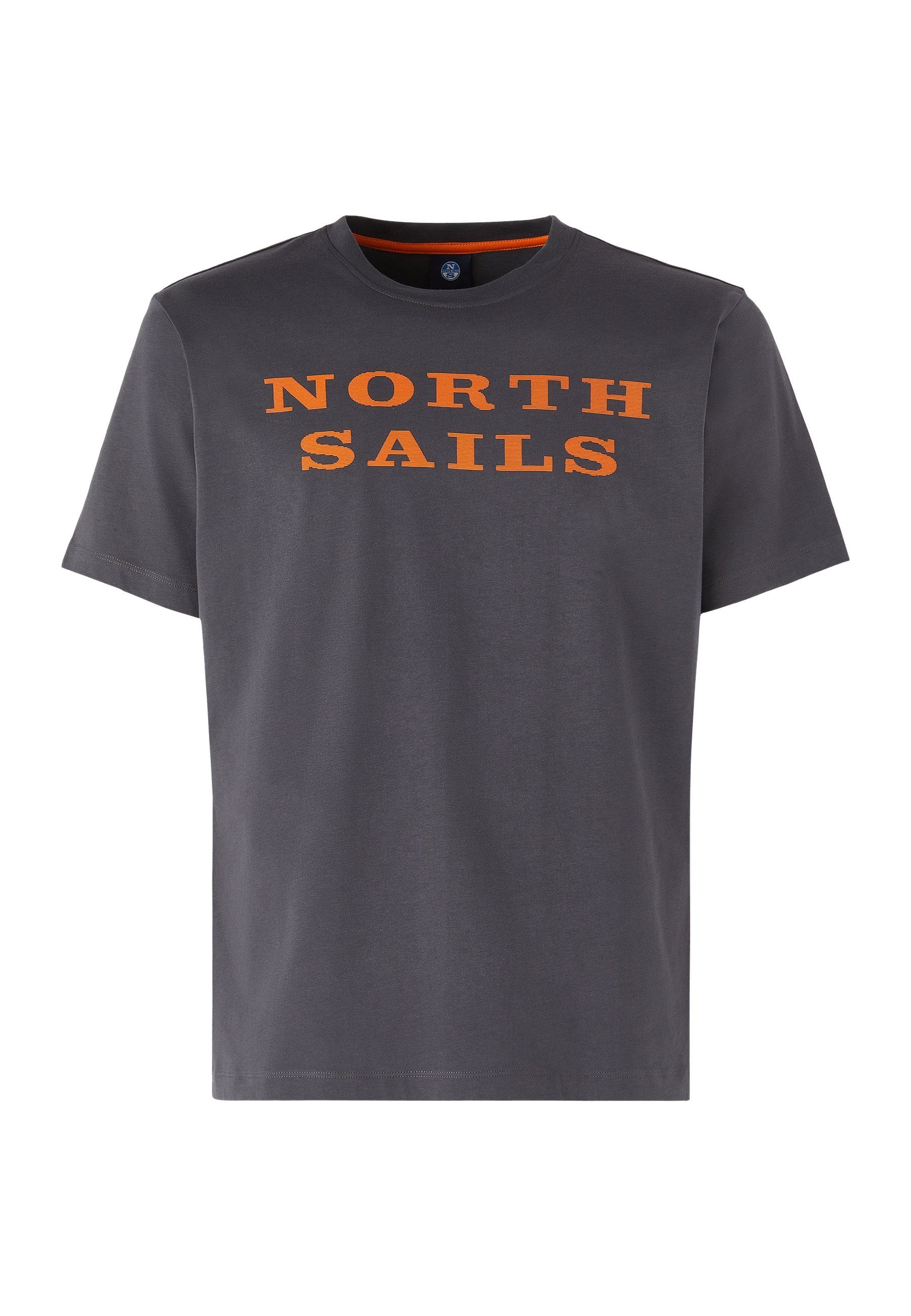 North Sails T-Shirt T-Shirt mit Schriftzug ASPHALT