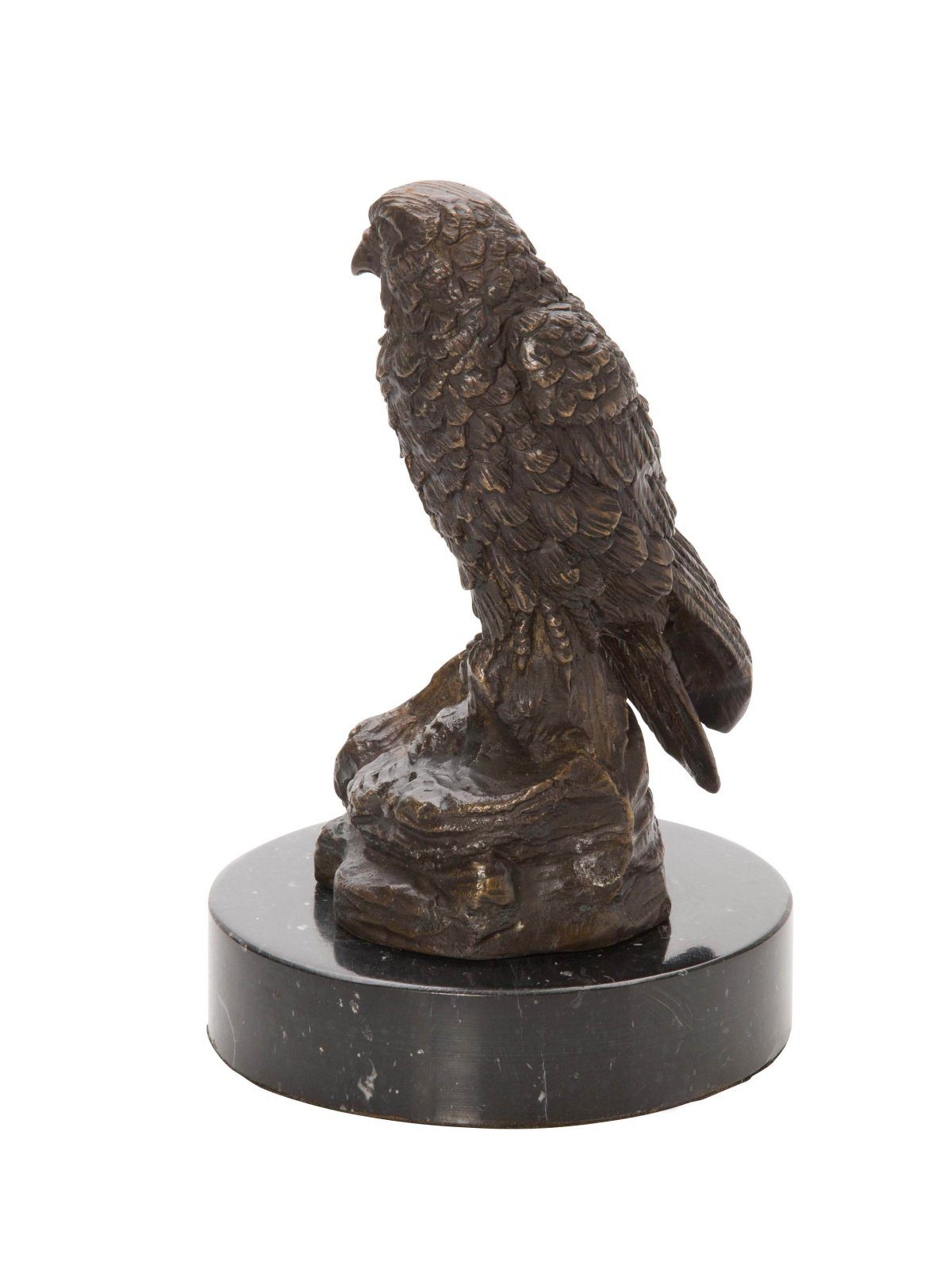 Bronzeskulptur Skulptur Stil Aubaho Jagd Vogel Falke antik Figur Bronze Skulptur sculp
