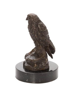 Aubaho Skulptur Bronzeskulptur Falke Vogel Bronze Figur Skulptur Jagd antik Stil sculp