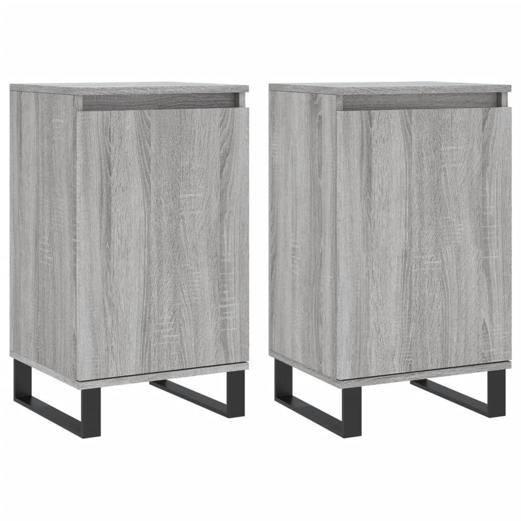 vidaXL Sideboard Sideboards 2 Stk. Grau günstig online kaufen
