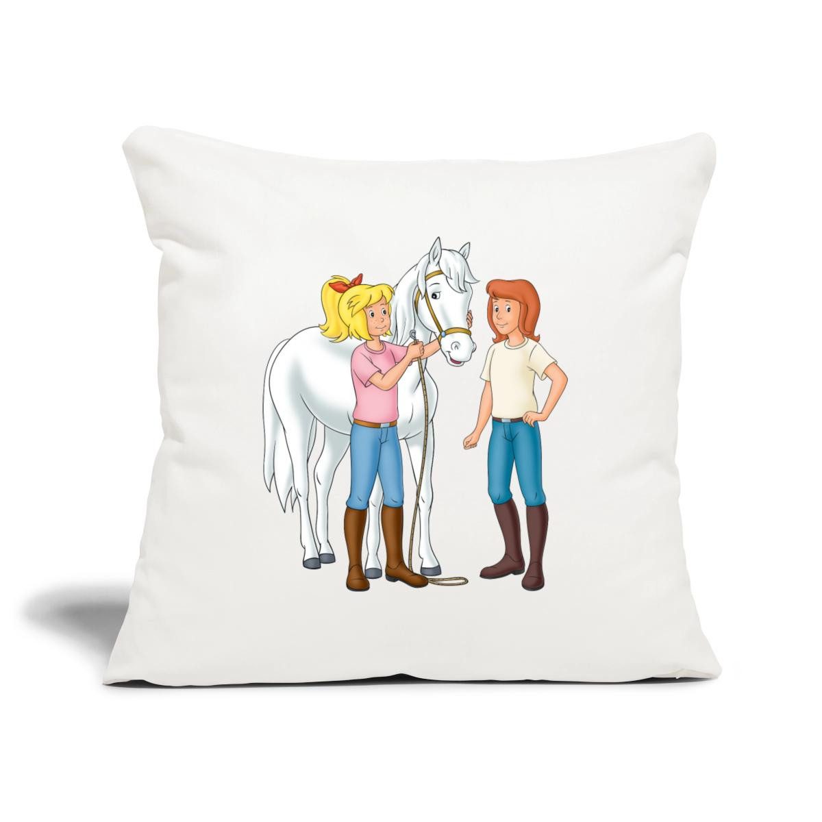 Spreadshirt Kissenbezug Bibi Und Tina Kümmern Sich Um Sabrina Kissenbezug 45x45 cm