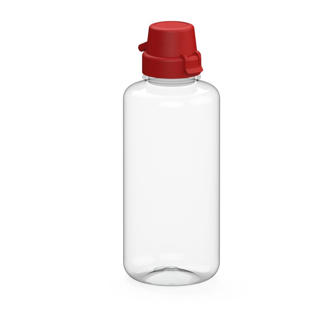 elasto Trinkflasche 1 L Wasserflasche "School" Tritanflasche mit Deckel, Made in Germany, Geschmacksneutral, Robust, Sportflasche, Tritan