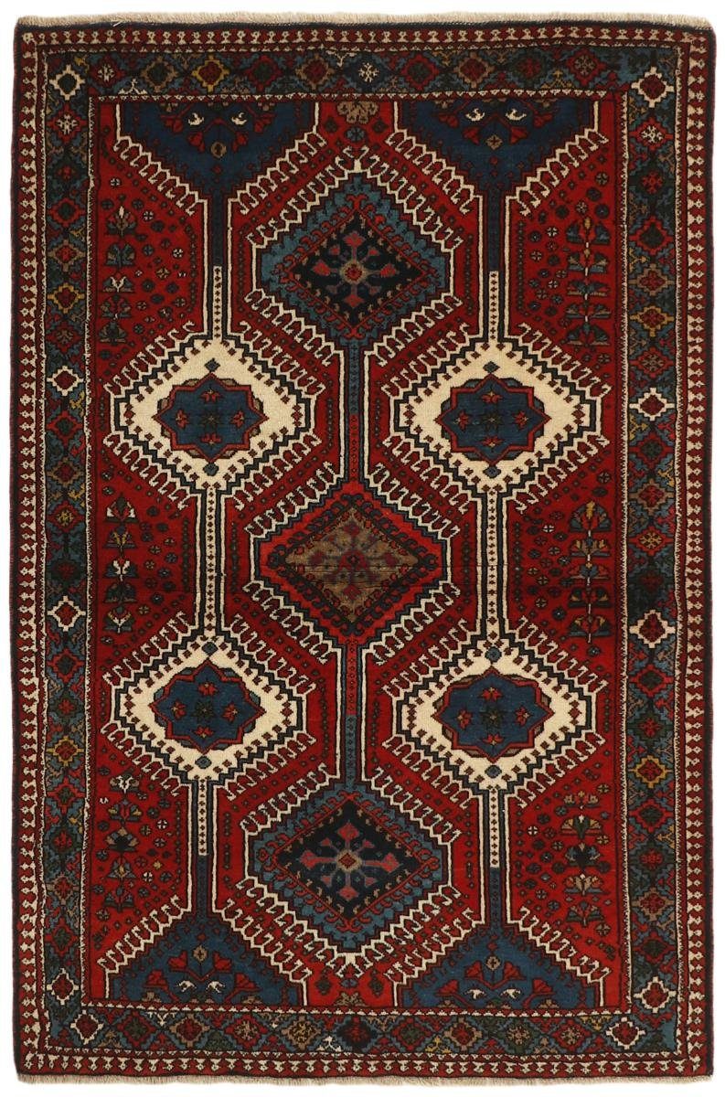 Orientteppich Yalameh 102x150 Handgeknüpfter Orientteppich / Perserteppich, Nain Trading, rechteckig, Höhe: 12 mm