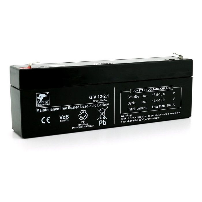 Banner Batterien Batterie Stand by Bull 12 Volt 2 1 Ah GIV 12-2.1 Batterie 12 Volt 2 1 Ah GIV 12-2.1