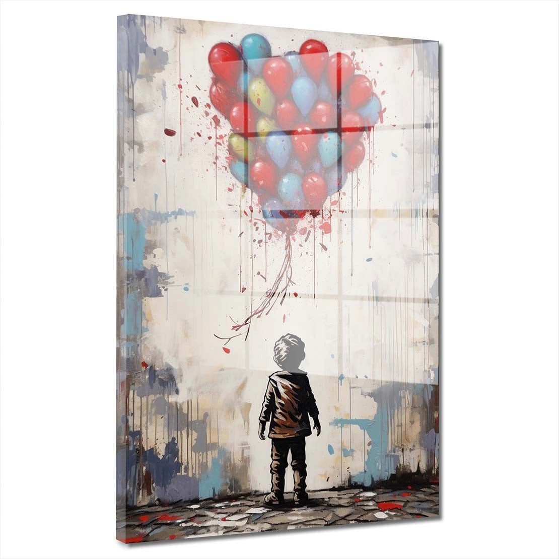 Artedinoi Acrylglasbild abstrakt kleiner Junge Acrylglas Wandbild Bild Wanddeko Wohnzimmer XL