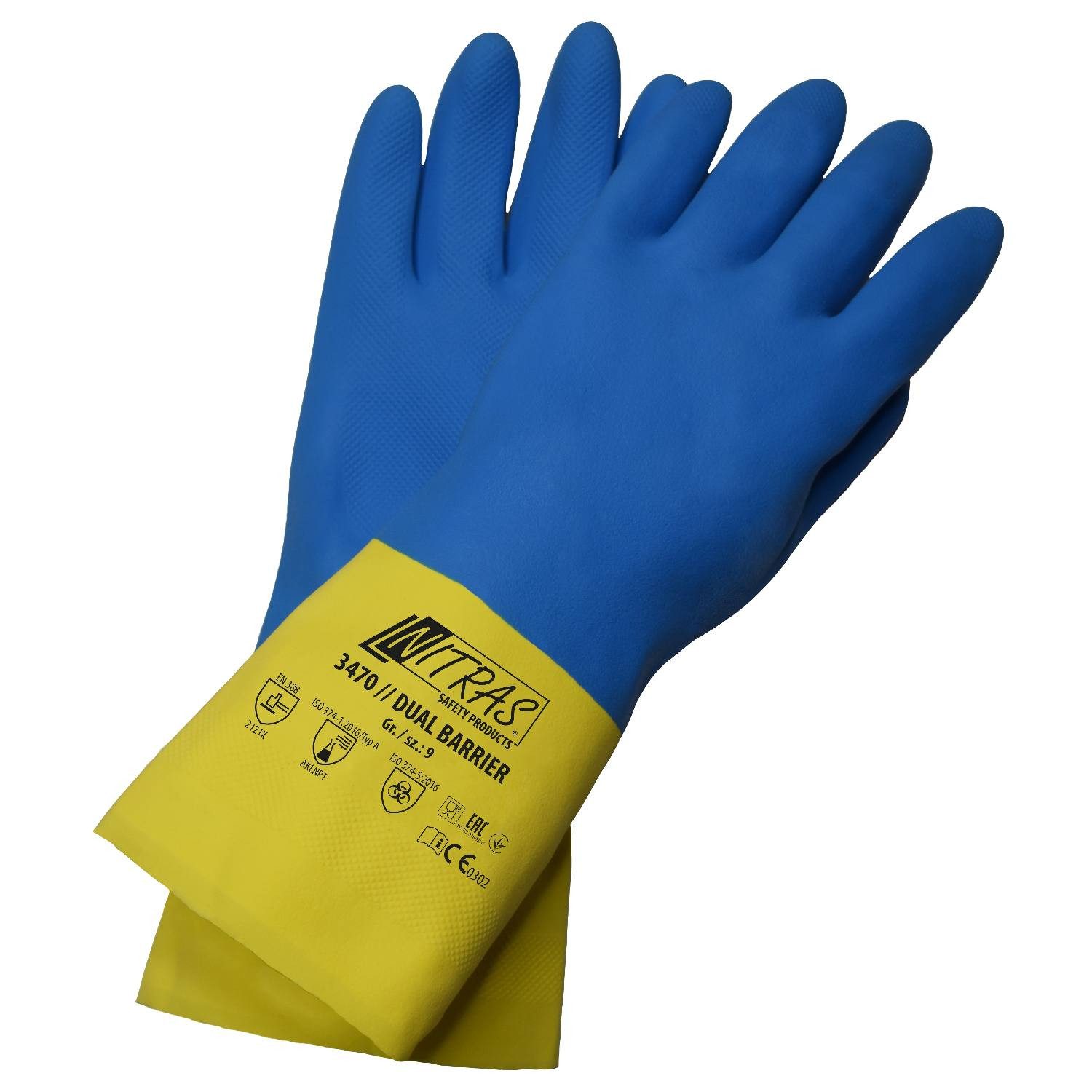 Chemikalien-Schutzhandschuhe Putzhandschuh Dual Barrier Latexhandschuh