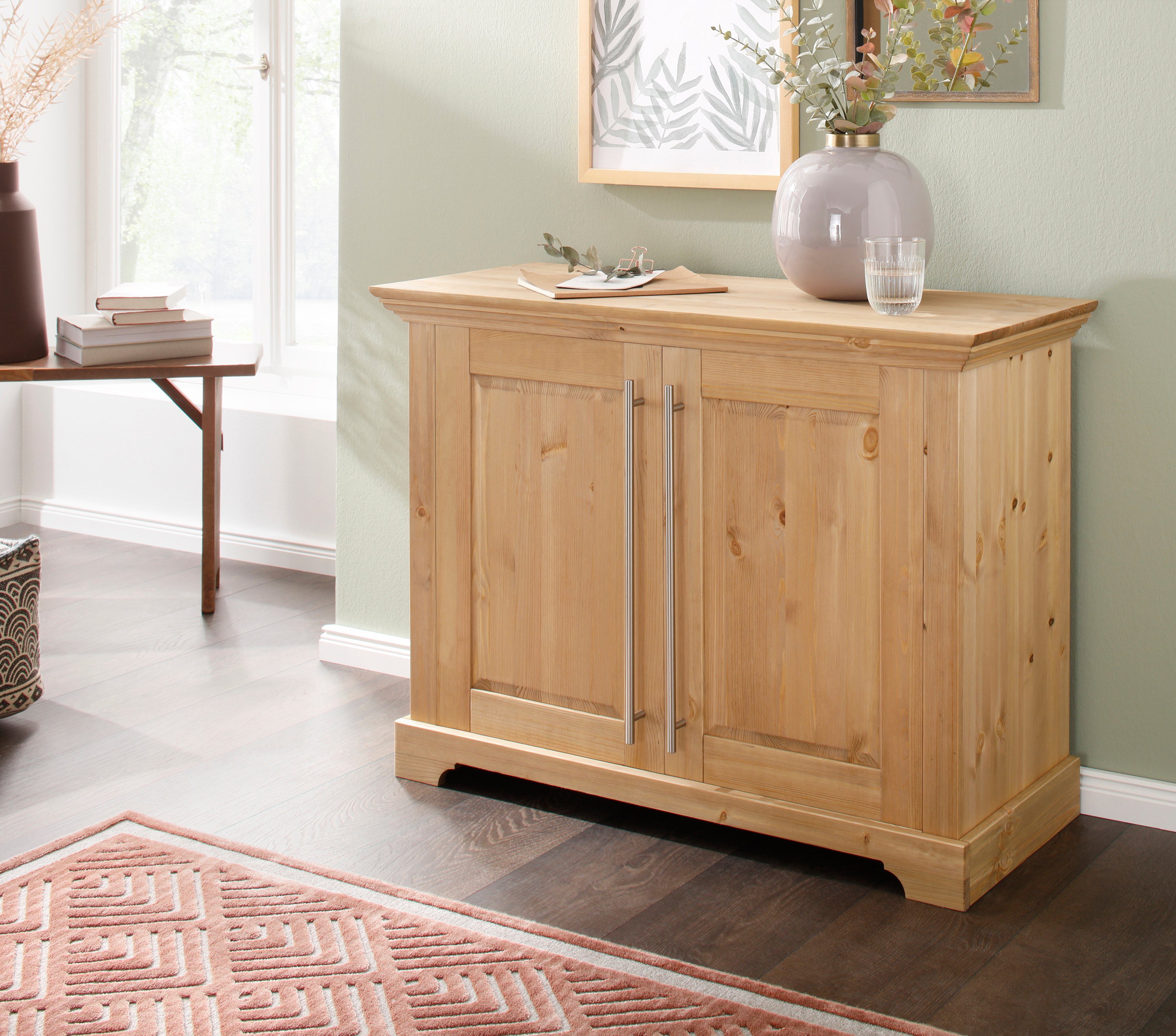 Home affaire Sideboard Meliss, Kommode im klassischen Landhausstil, Massivholz, FSC®, Breite 94 cm