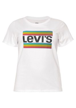 Levi's® Plus Rundhalsshirt The Perfect Tee Pride Edition mit Regenbogen-Batwing-Logodruck