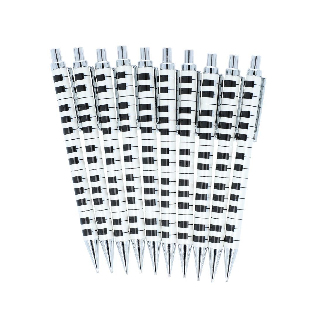 mugesh Bleistift Druckbleistift Keyboard mit Metalldrücker (10-Stück-Packung)