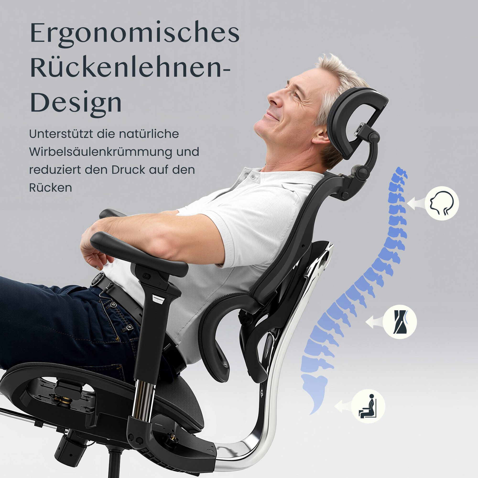 FLEXISPOT Bürostuhl ErgoX, Schreibtischstuhl Premium Ergonomischer (Rückenl günstig online kaufen