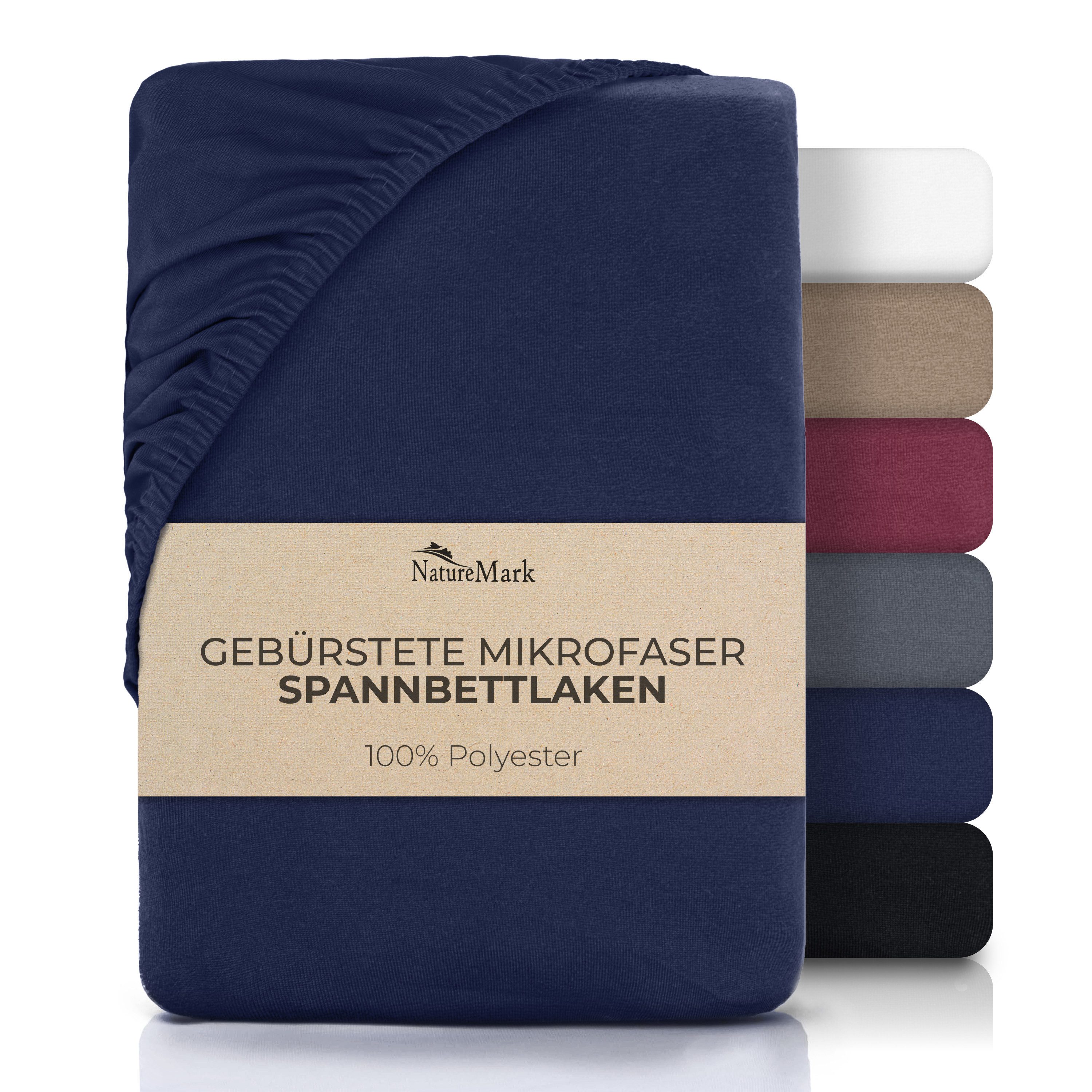 NatureMark Spannbettlaken Gebürstete Mikrofaser, Polyester, Gummizug: rundu günstig online kaufen