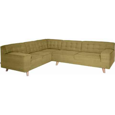 TOM TAILOR HOME Ecksofa NORDIC CHIC, im Retrolook, Füße Buche natur