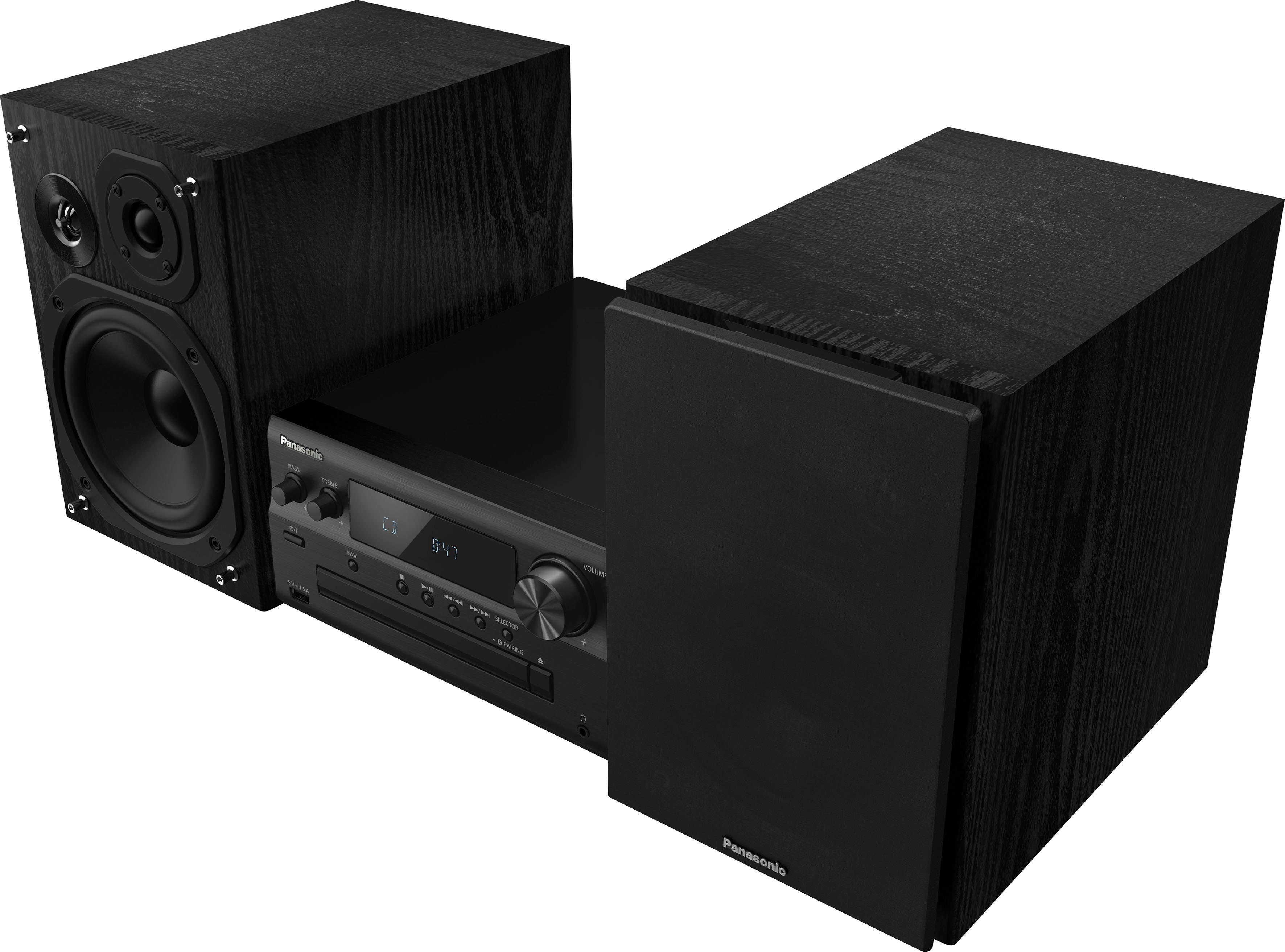 WLAN, Hi-Res USB-Audiowiedergabe) Audio, (Bluetooth, Micro- Panasonic Radio, UKW Kompaktanlage schwarz SC-PMX802E Premium