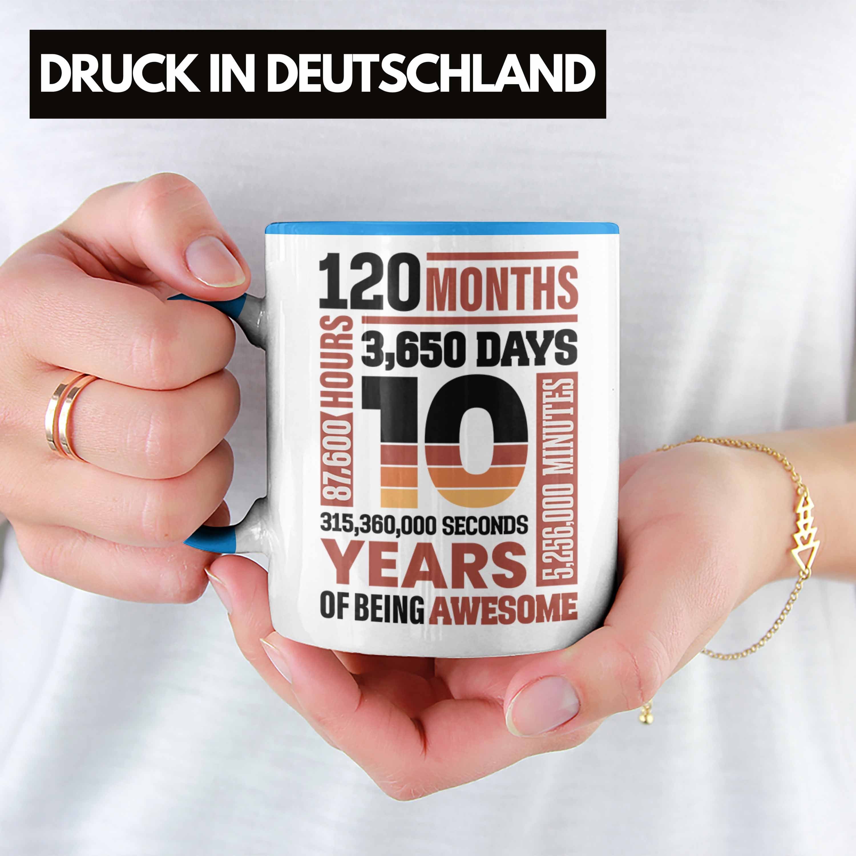 Trendation Tasse Idee - Trendation Tasse Blau 10. Mädchen Geburtstag Alt Geschenk Geburtstagsgeschenk Jahre Jungs 10