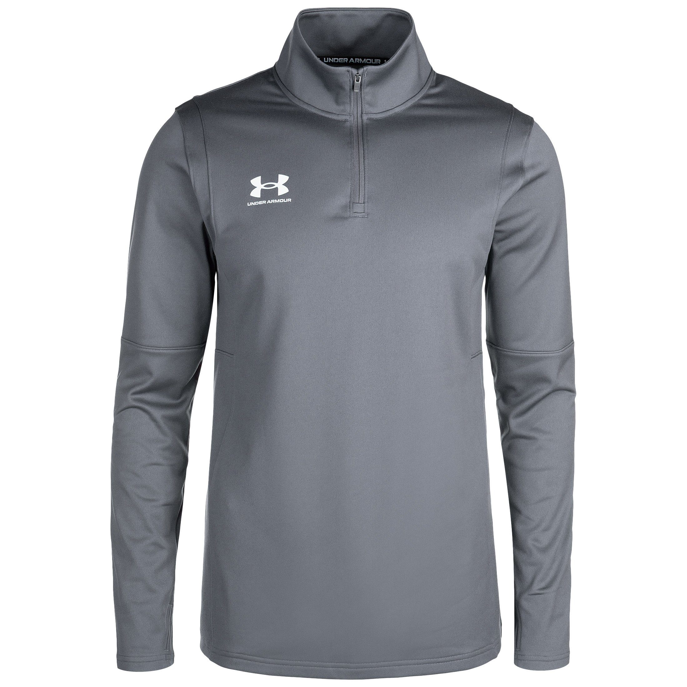 Under Armour® Sweatshirt Challenger Midlayer Trainingssweat Herren grau / weiß | Sweatshirts