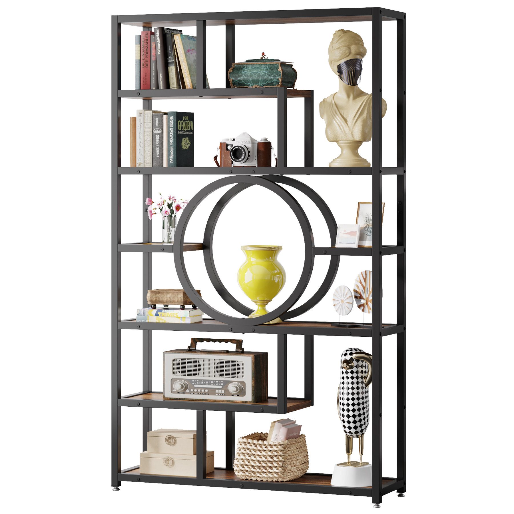 Tribesigns Bücherregal 8-stöckiges Display Stand Lagerregale günstig online kaufen