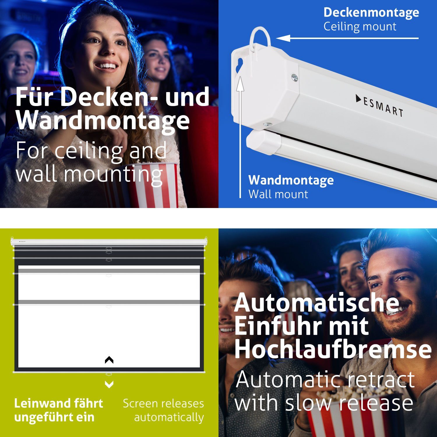 ESMART ESMART Germany Rollo Leinwand Rolloleinwand (Economy EXR) – Bild 5 von 5