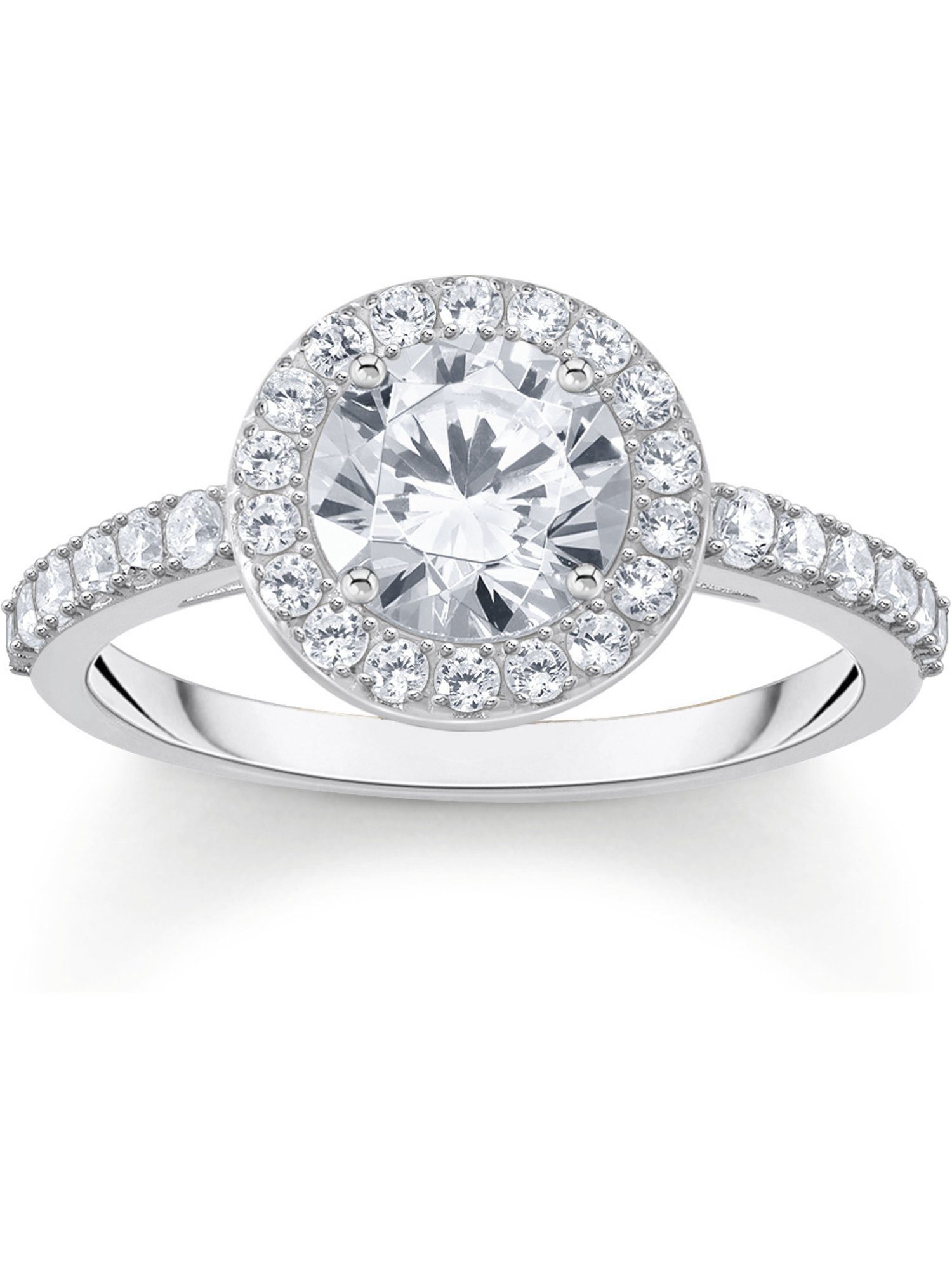 THOMAS SABO Fingerring Thomas Sabo Damen-Damenring 925er Silber Zirkonia, Zirkonia