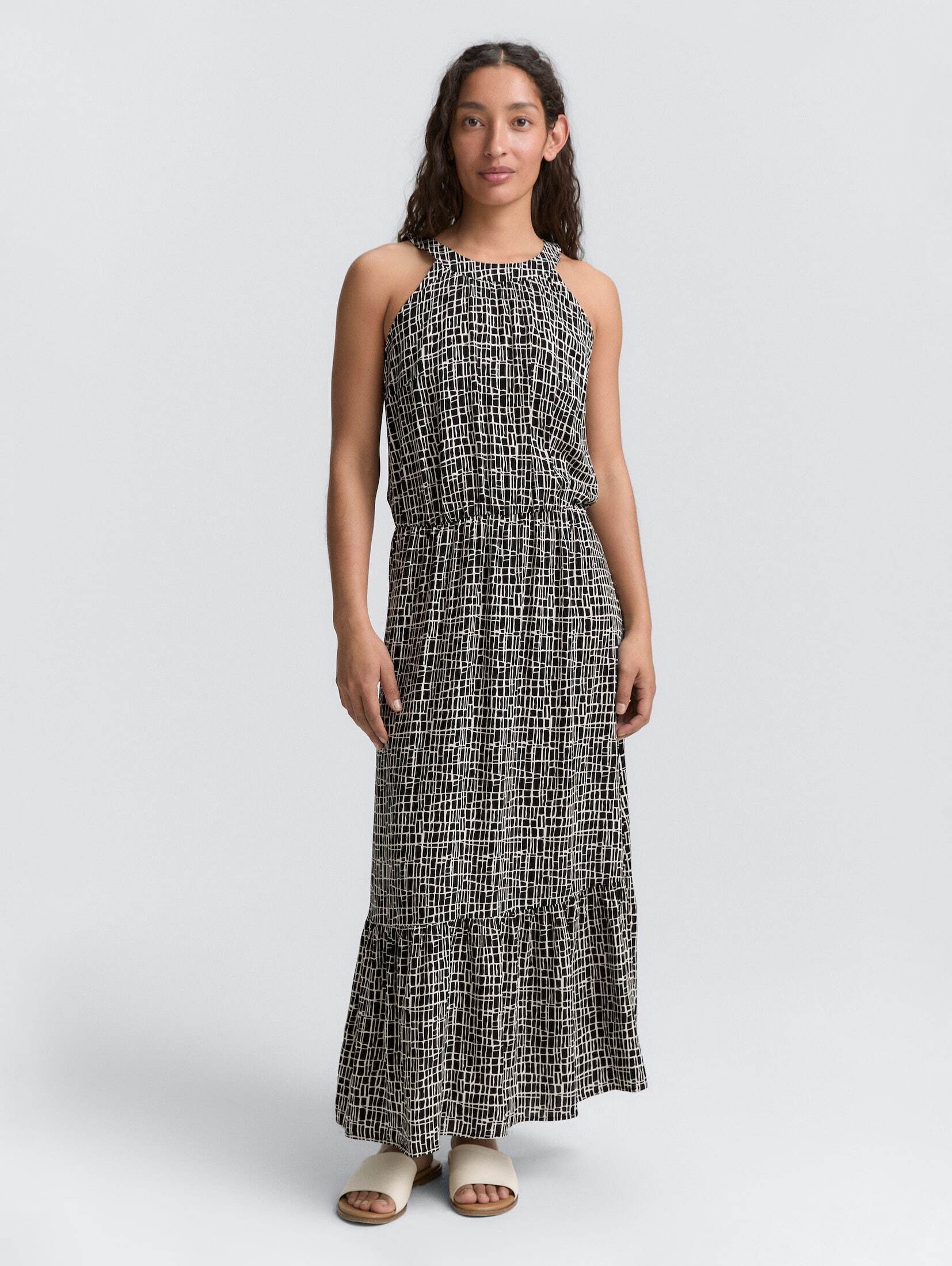 TOM TAILOR Sommerkleid Neckholder Maxi-Kleid günstig online kaufen