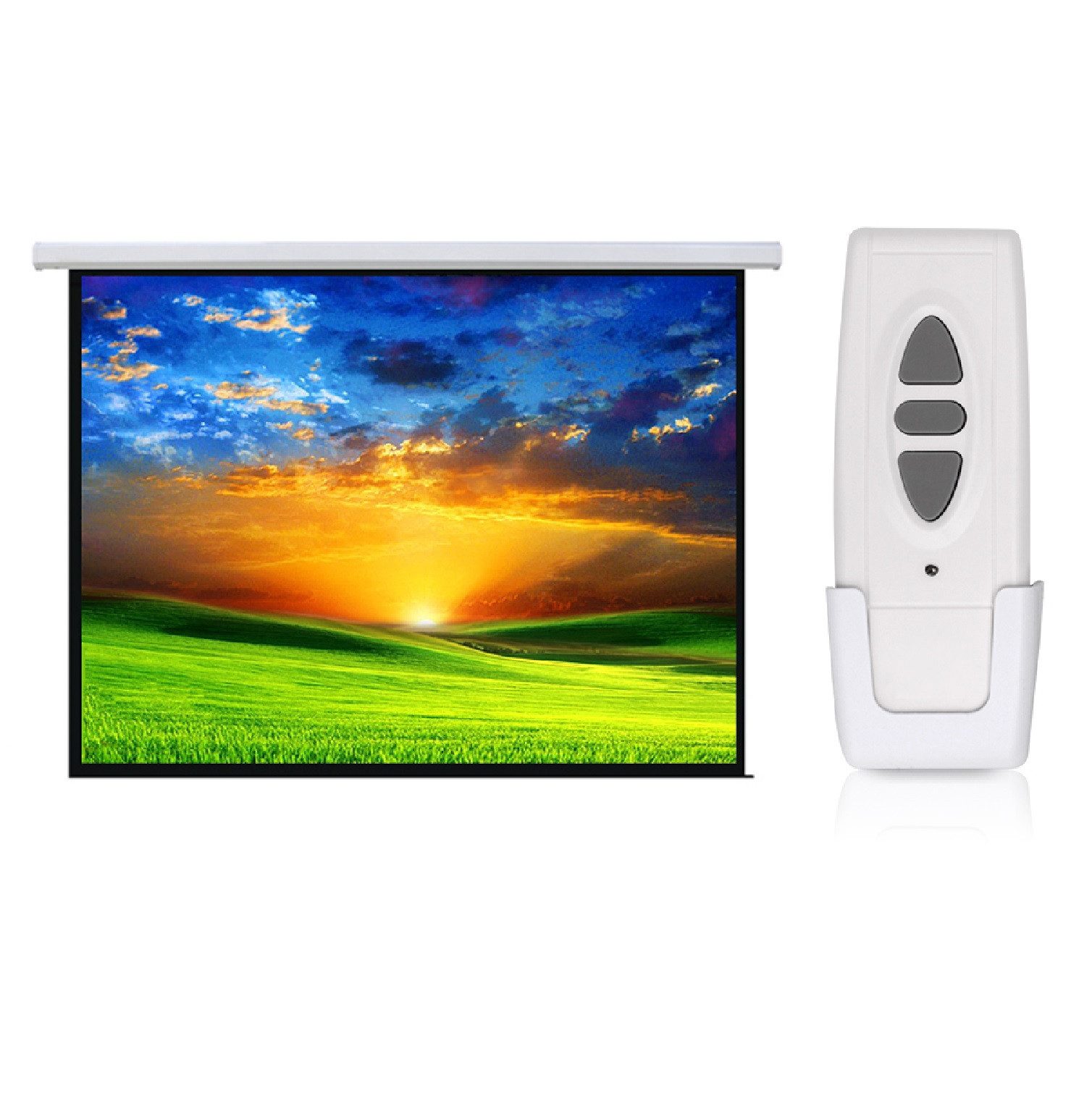 Maclean MC-562 Motorleinwand (300x300 Kino HD ELECTRIC Projektionswand)