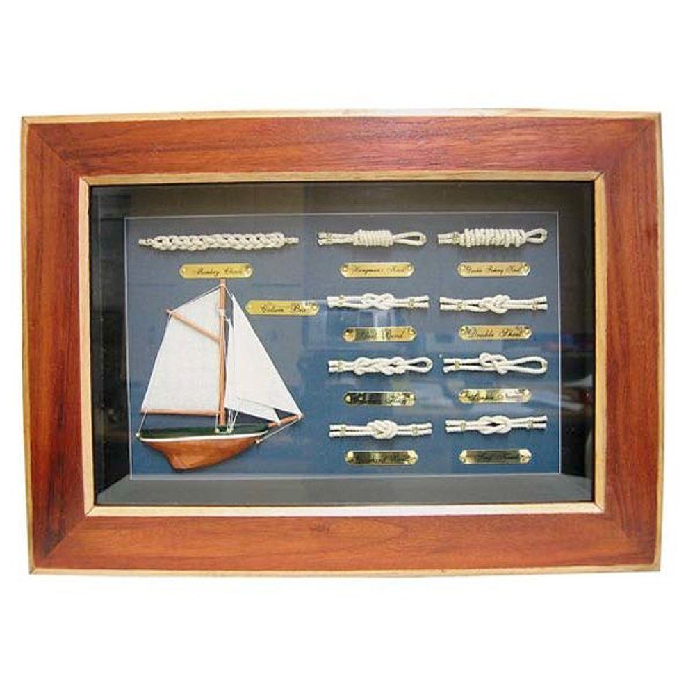 Linoows Dekoobjekt Knotentafel hinter Glas, Knotenbild, günstig online kaufen