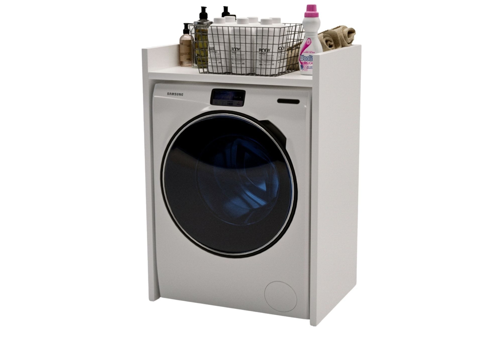 Raumhirsch Furniture Waschmaschinenumbauschrank für Waschmaschine / Wäschetrockner - Überbauschrank