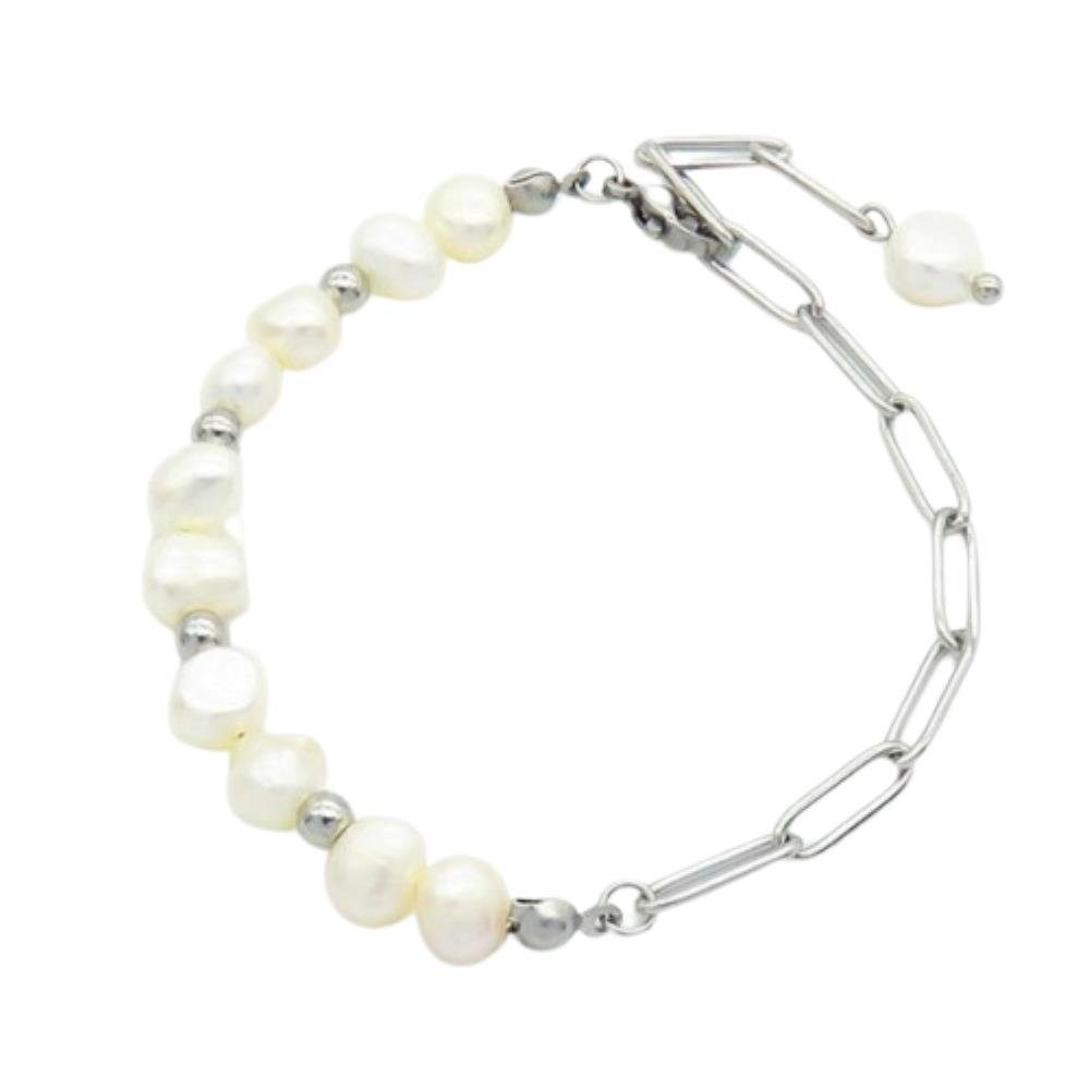 BUNGSA Armband Armband Armschmuck Perlen (1 1-tlg), Damen Boho Bracelet verschiedene Farben aus Edelstahl Armband