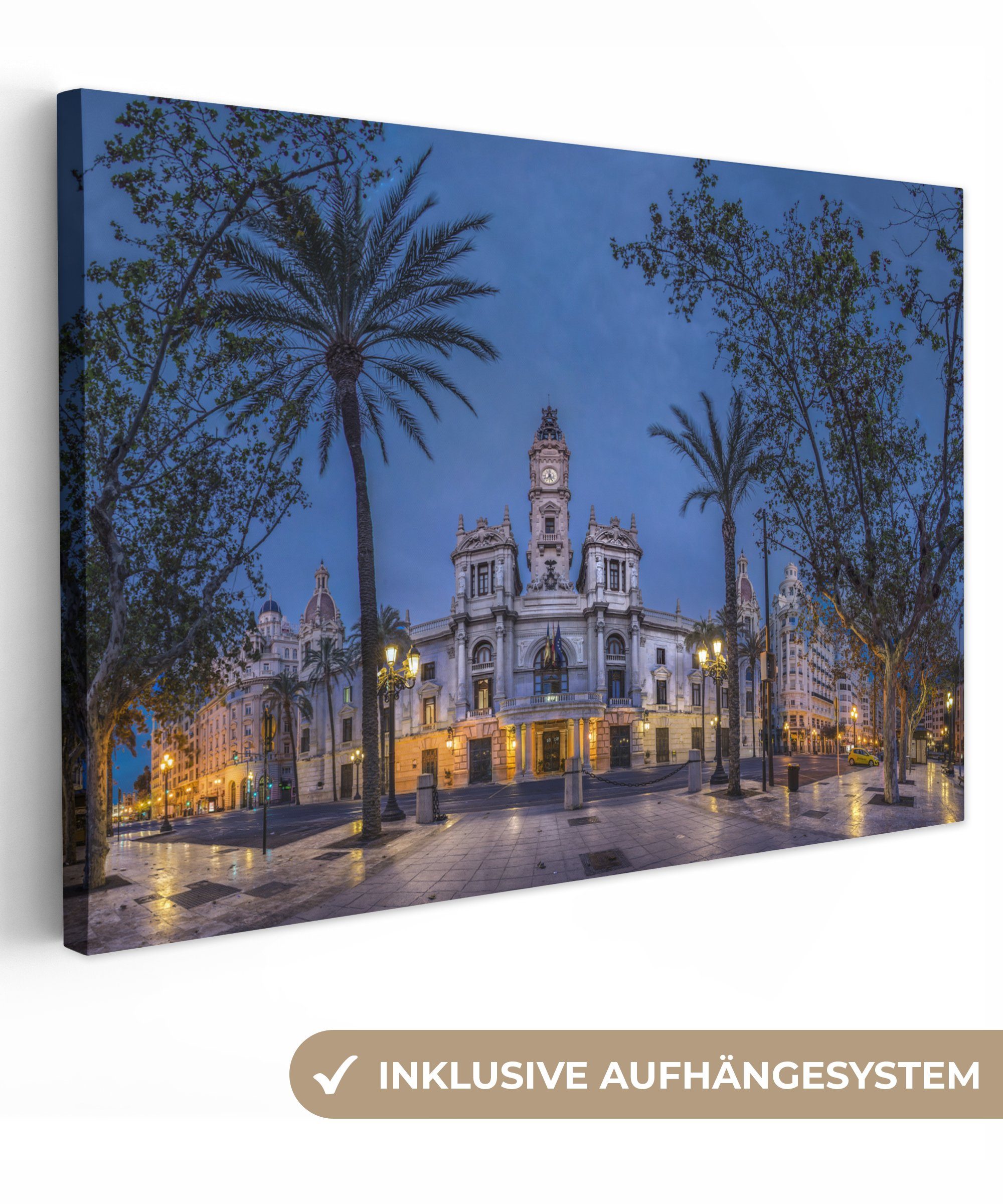 OneMillionCanvasses® Leinwandbild Valencia - Architektur - Stadt, (1 St), Wandbild Leinwandbilder, Aufhängefertig, Wanddeko, 30x20 cm