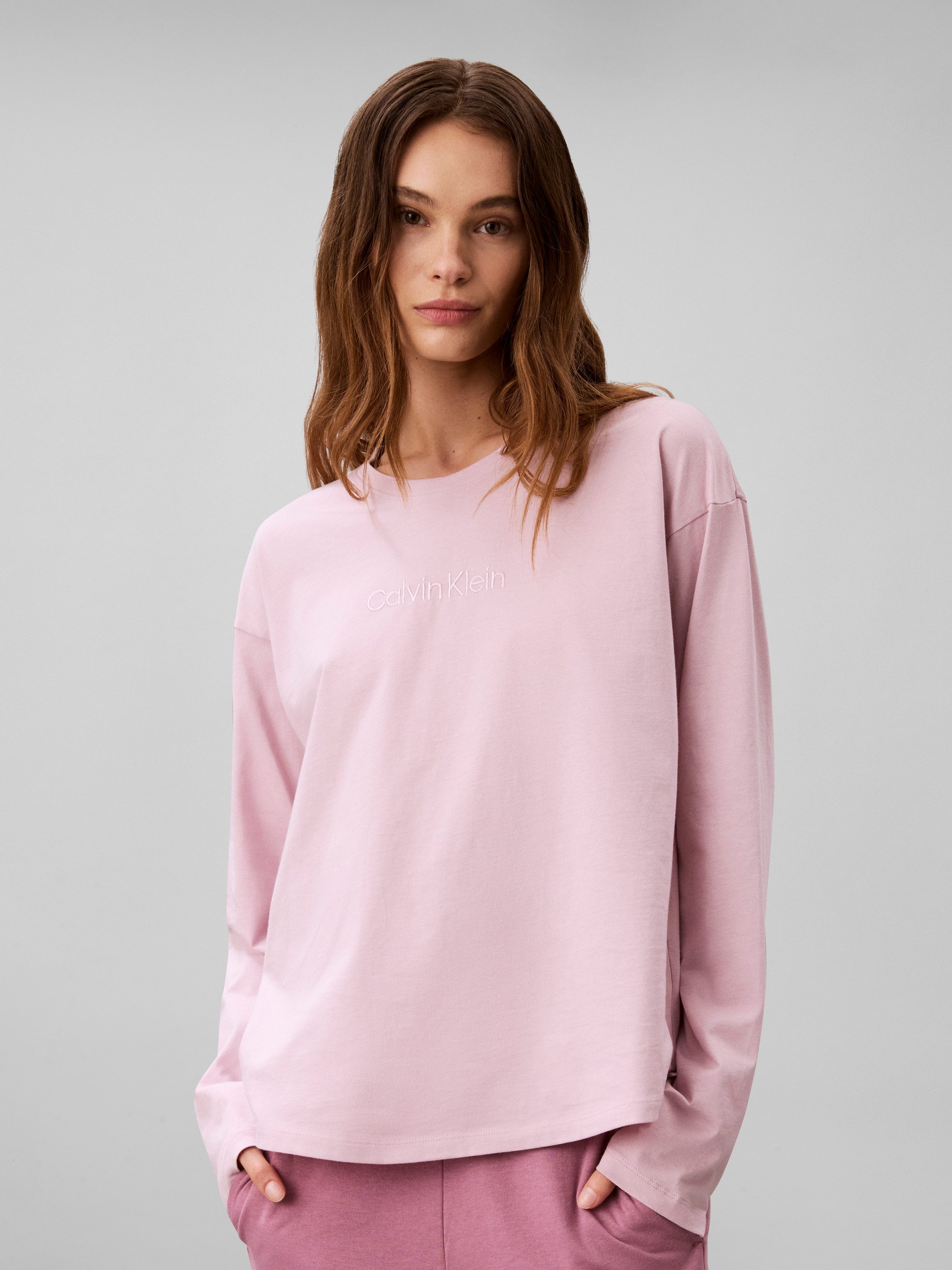 Calvin Klein Underwear Pyjamaoberteil RELAXED LS TEE aus Baumwoll-Jersey, Relaxed Fit