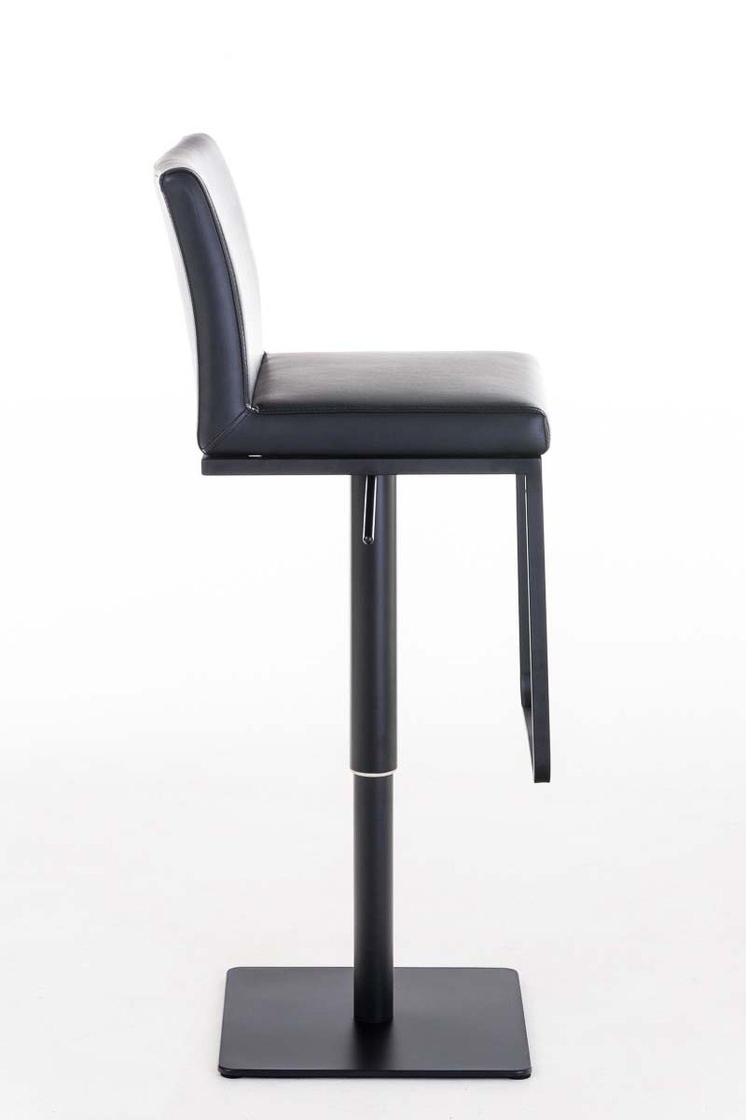 Metall Hocker drehbar matt Fußstütze - Sitzfläche: Panda - Schwarz höhenverstellbar Barhocker & TPFLiving 360° Theke - (mit Küche), für schwarz - Kunstleder