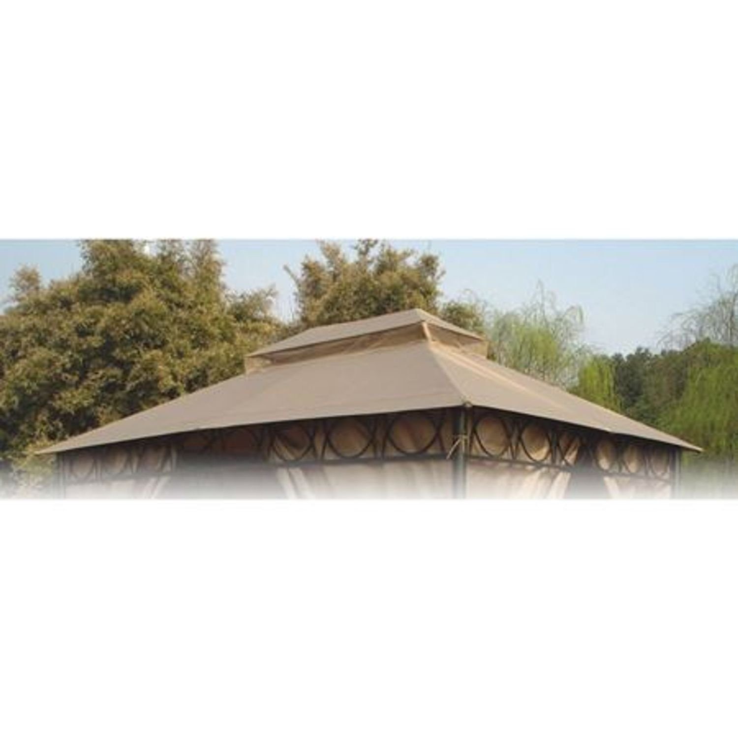 BURI Pavillon Ersatzdach für Cape Town Garten-Pavillon Natur 4x3m Pavillondach