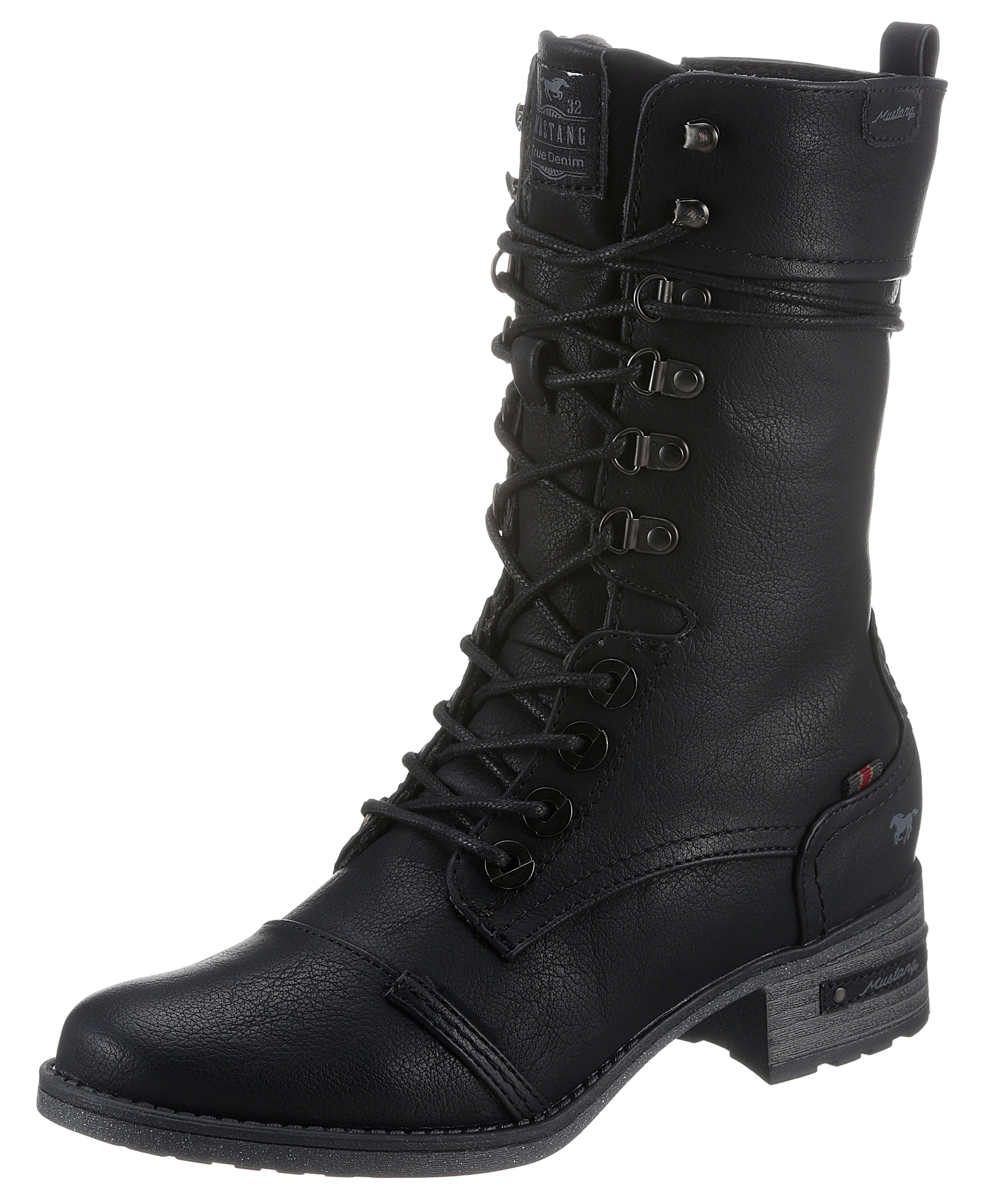 Mustang Shoes Schnürstiefel mit praktischem Innenreißverschluss günstig online kaufen