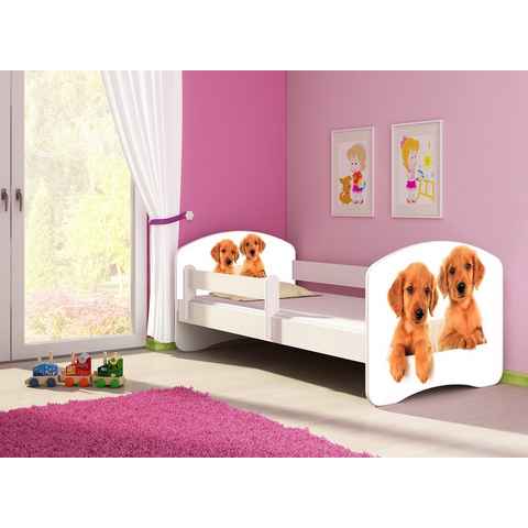 Clamaro Kinderbett (Kinderbett, Babybett 70x140, 80x160, 80x180cm Juniorbett, Kind, Motiv, Schublade CLAMARO)