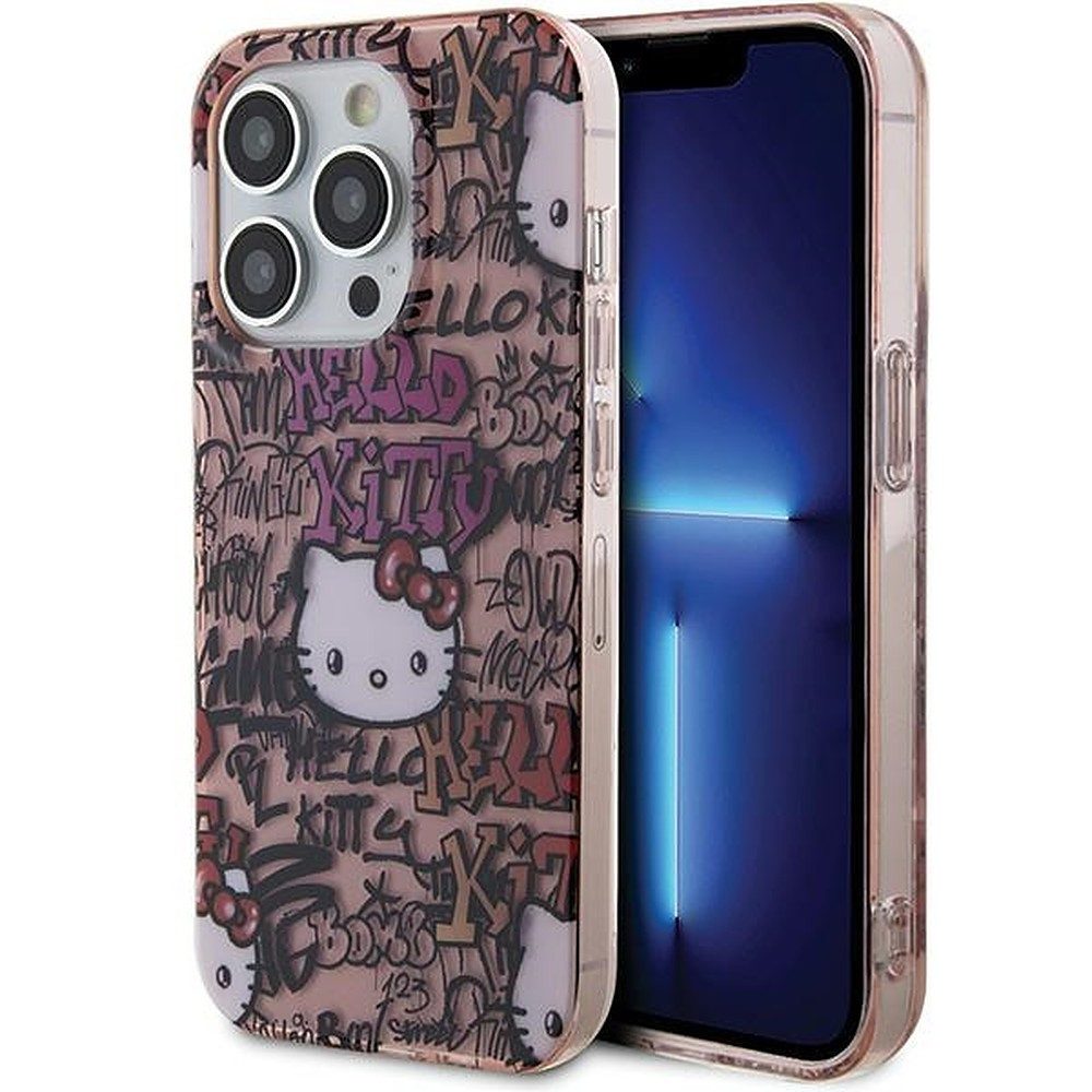 Hello Kitty Handyhülle Schutzhülle Rückschale Graffitimotiv 6,1 Zoll, IML-Druck, Hello Kitty Lizenz, Kratzschutz