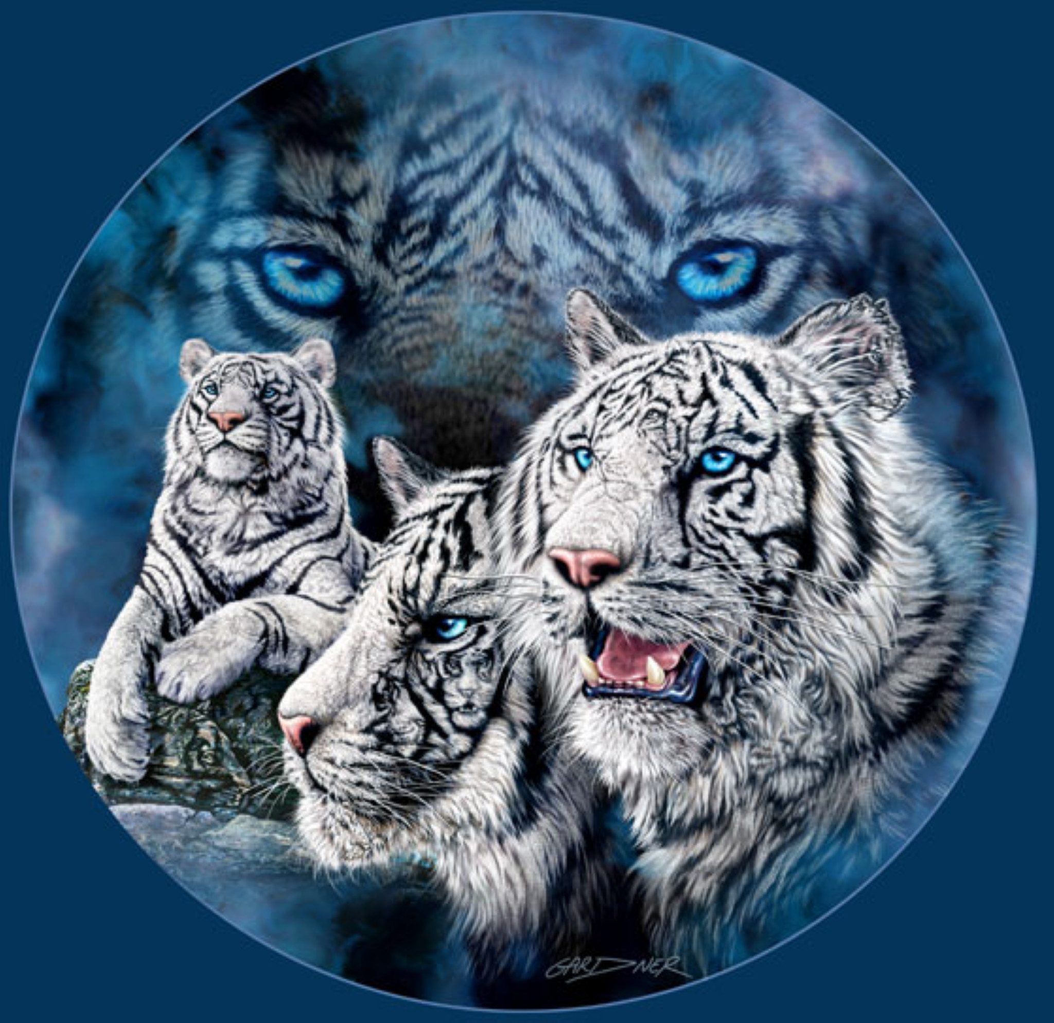 LaCute Malen nach Zahlen XL 5d Diamond Painting Weißer Tiger Malen nach Zah günstig online kaufen