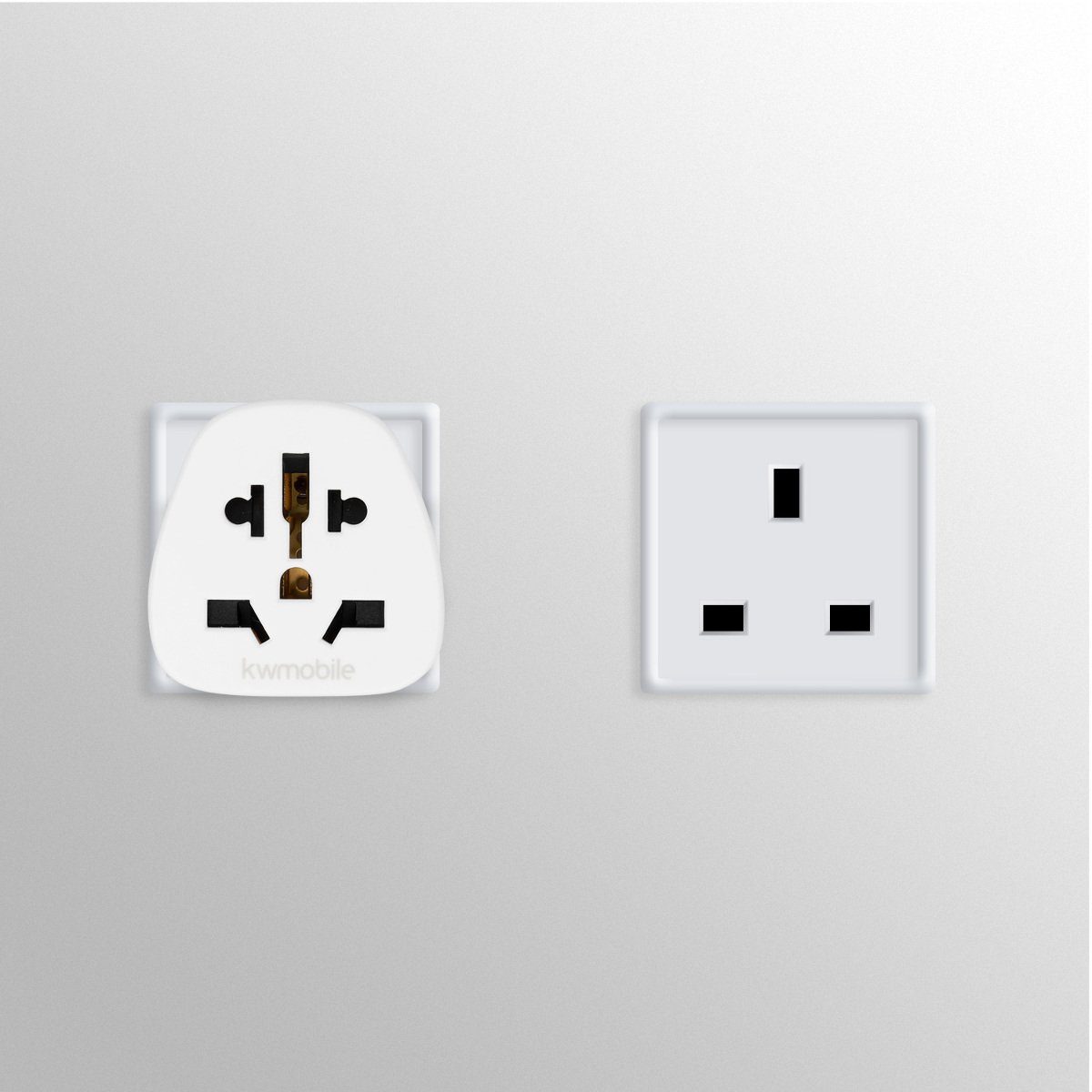 kwmobile 2x Reiseadapter UK Typ-G, für England/Irland/Schottland/Malta Adapter, 5.00 cm