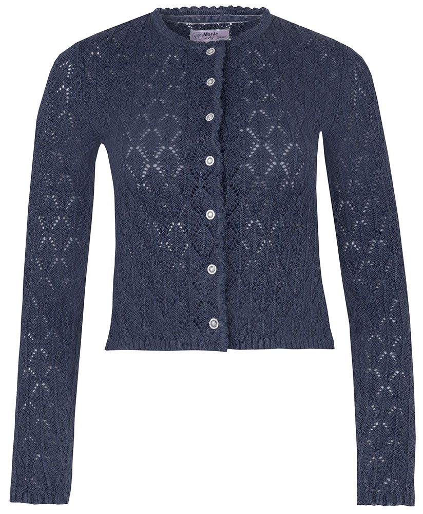 MarJo Strickjacke Trachtenstrickjacke Waldstetten navy