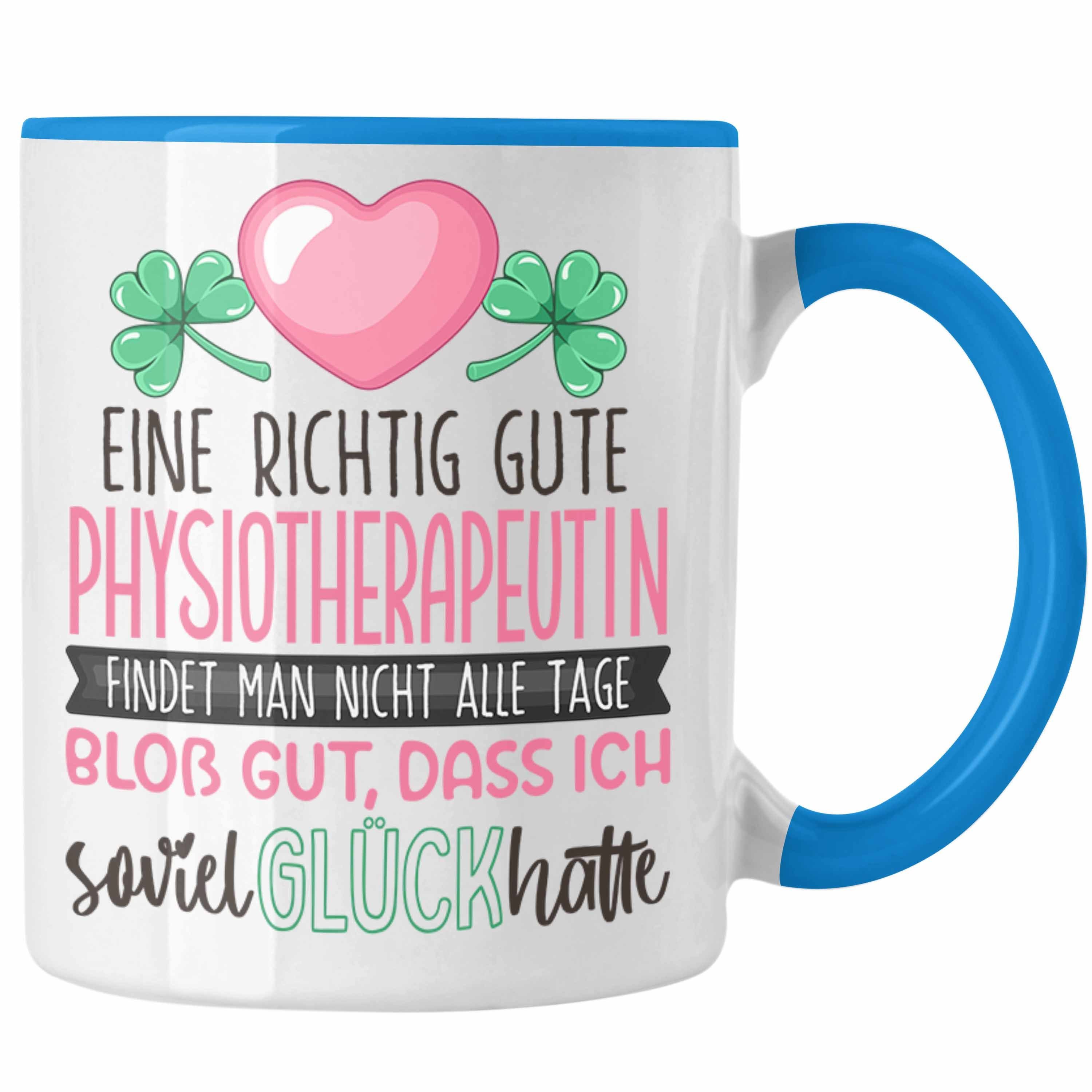 Trendation Tasse Physiotherapeutin Tasse Geschenk Dankeschön Beste Physiotherapeutin D Blau