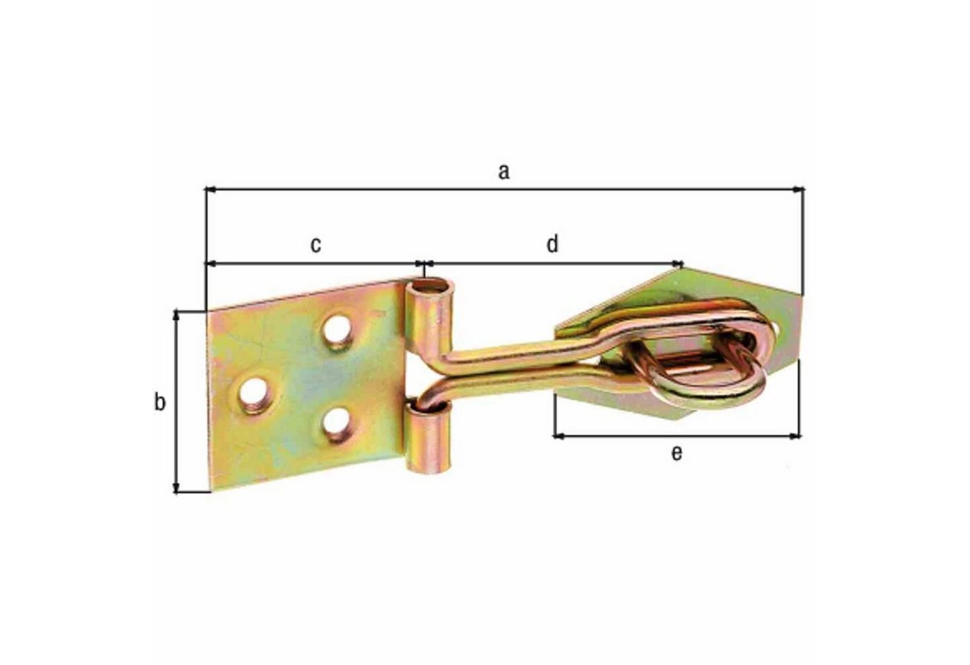 Thumbnail - Alberts Kloben Drahtüberfalle 120 mm galvanisch gelb verzinkt mit Öse