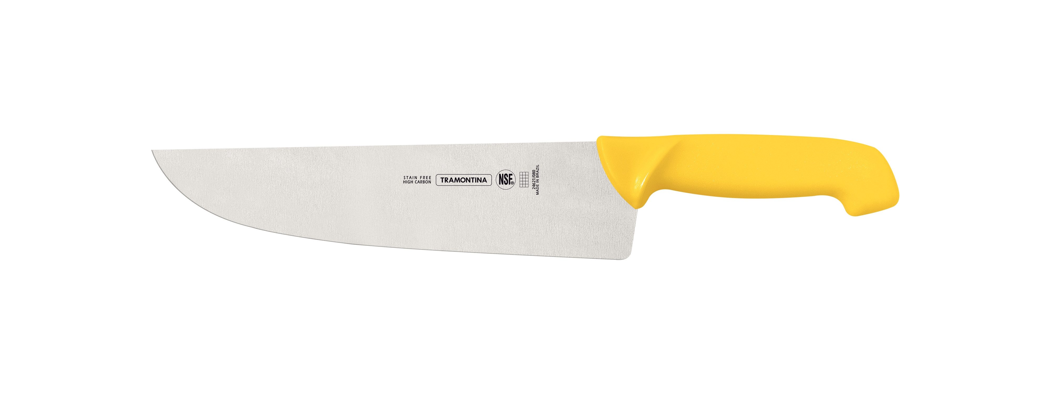 Tramontina Fleischmesser PROFISSIONAL Blockmesser, 23 cm, 56° Rockwell, Sub-Zero, hochligierter Chrom-Molybdän-Stahl