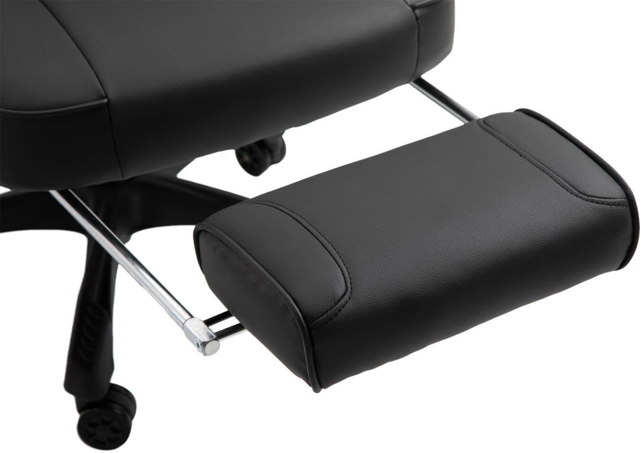 Schreibtischstuhl Kunstleder, Tilos CLP und schwarz/schwarz höhenverstellbar drehbar