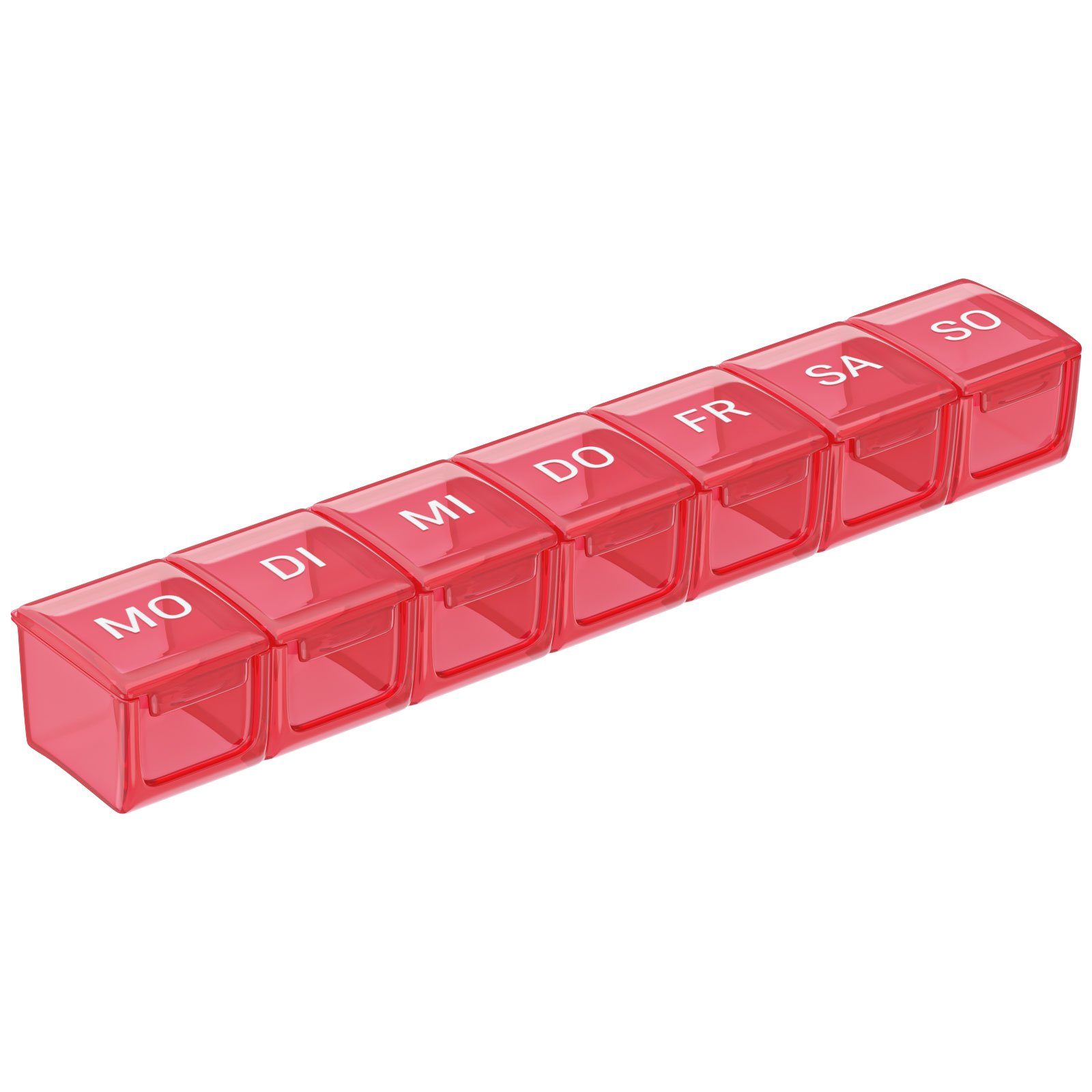 Pillendose Große Tablettenbox für 7 Tage mit Druckverschluss