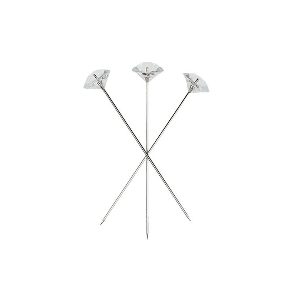 H&R The wire man Bastelperlen Hochzeits-Deko Diamantnadeln für Blumenschmuck und Tischdeko, 85 Stück