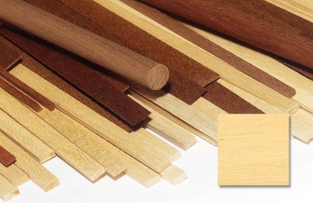 OcCre Modellbausatz Linde Holz Leiste 3 Stk 5x5mm, (Zusatzartikel, 3-tlg., #NV), Made in Europe