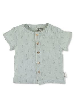 Sterntaler® Shirt & Hose Bekleidungs-Set Hemd und kurze Hose Palmen (2-tlg., Set aus Kurzarmshirt mit Flügelärmchen und Pumphose) Baby Shirt Hose aus Baumwoll-Musselin, Shirt Set Baby bedruckt